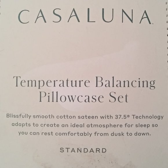 Casaluna Temperature Regulating Solid Pillowcase Set - Picture 13 of 13